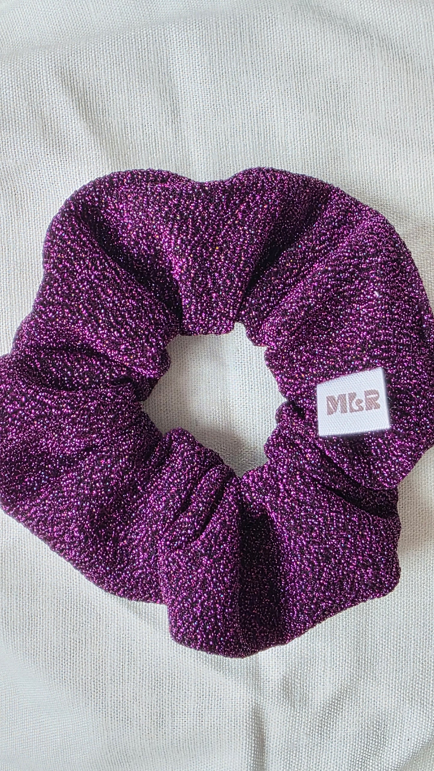 Chouchou paillette mauve