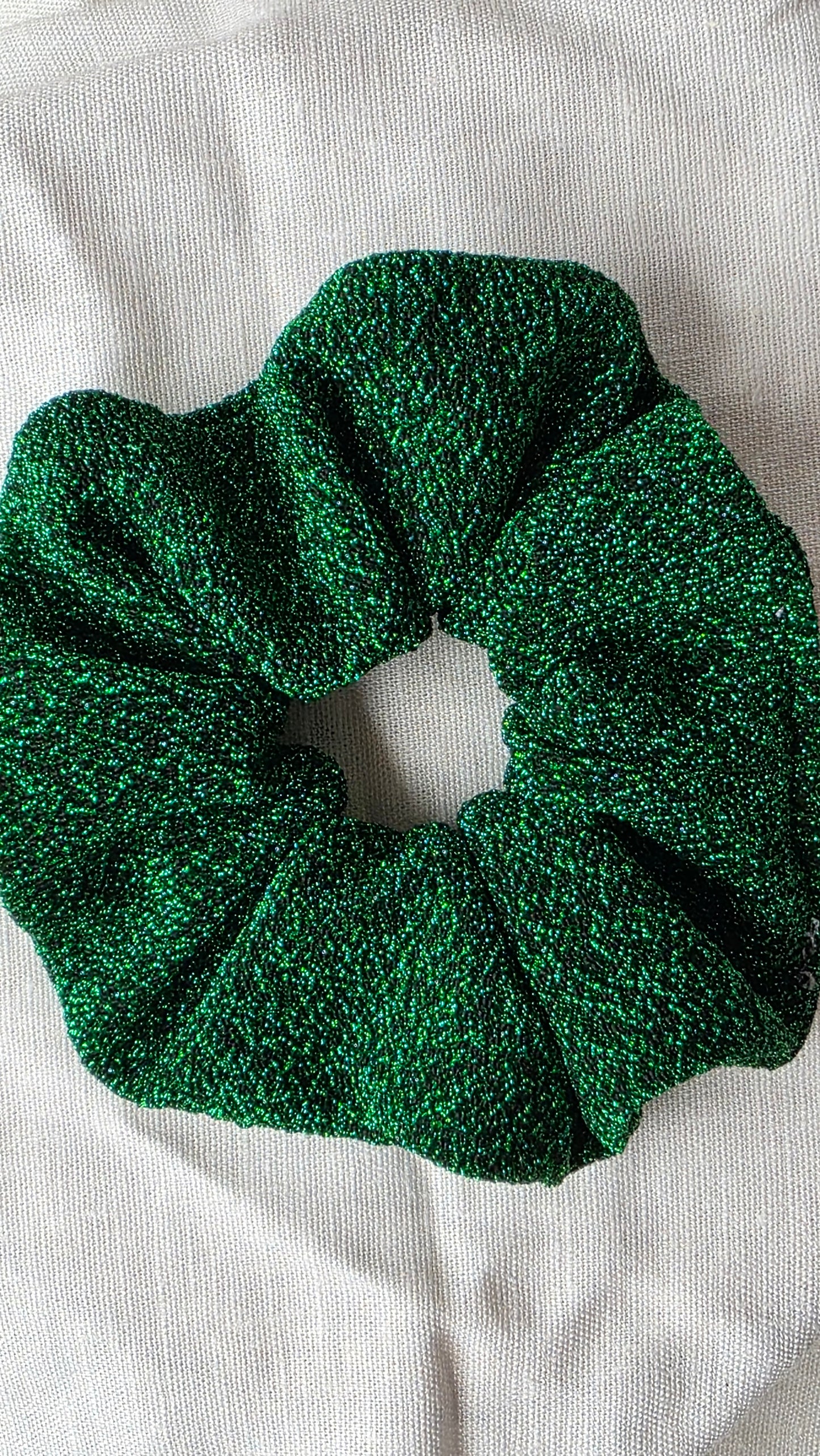 Chouchou paillette vert
