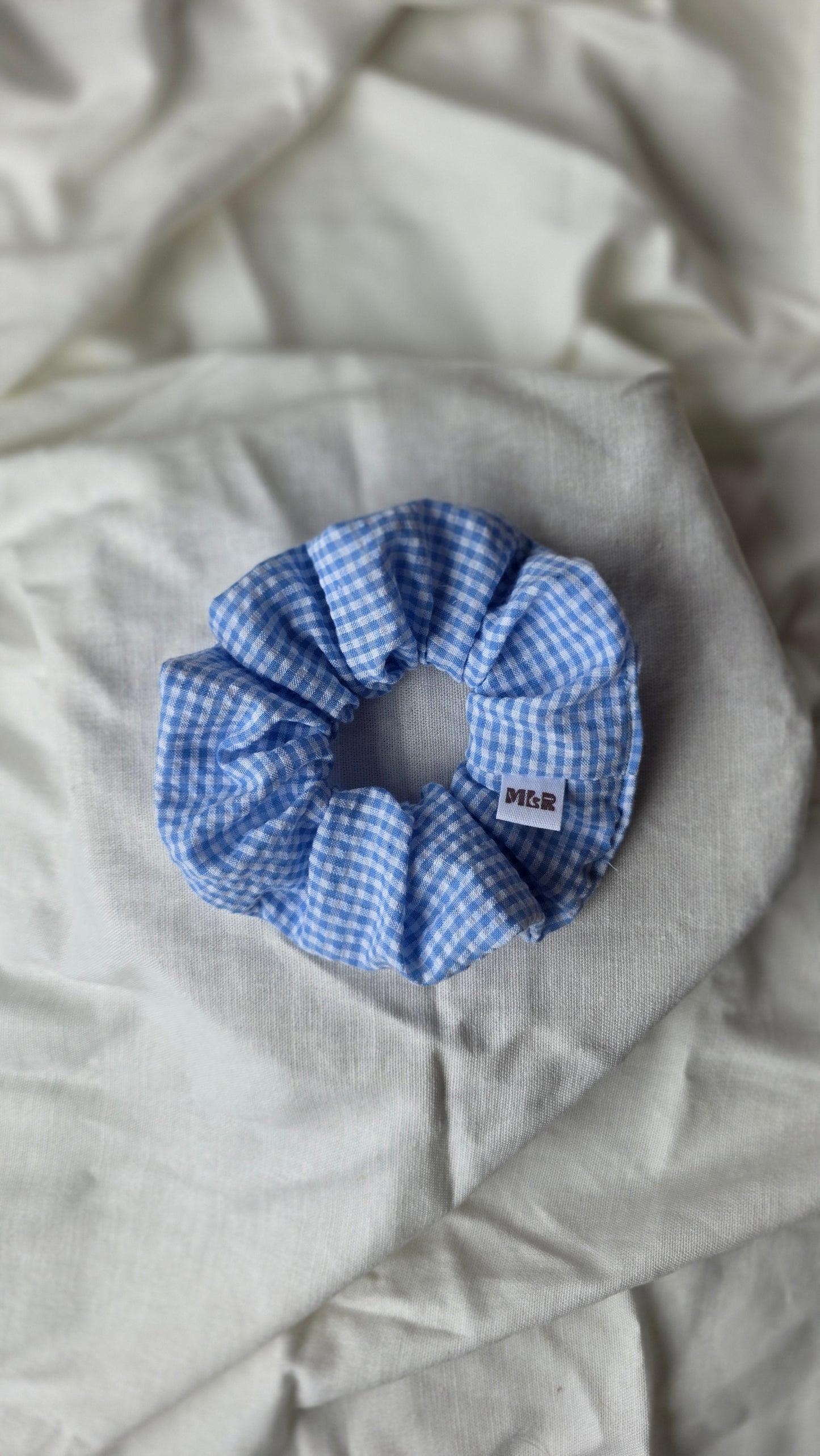Chouchou vichy bleu