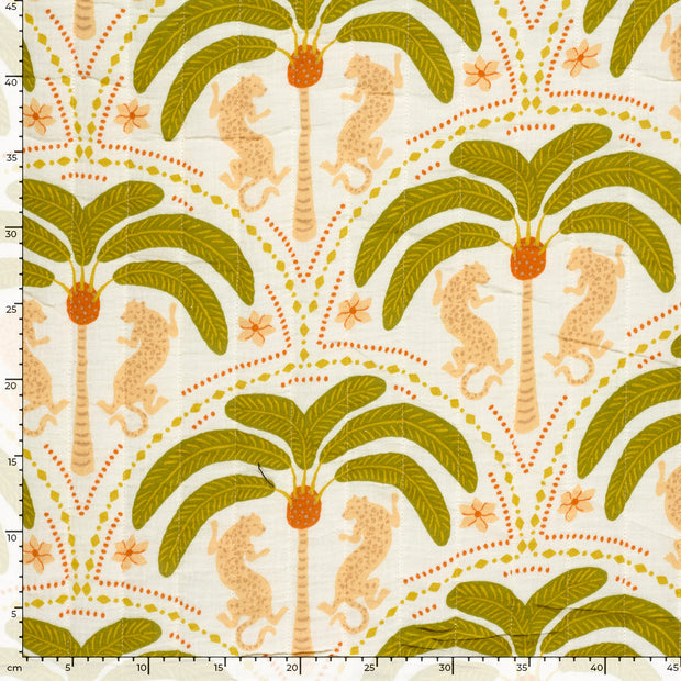 Tissu Double Gaze Matelassé - Tropic