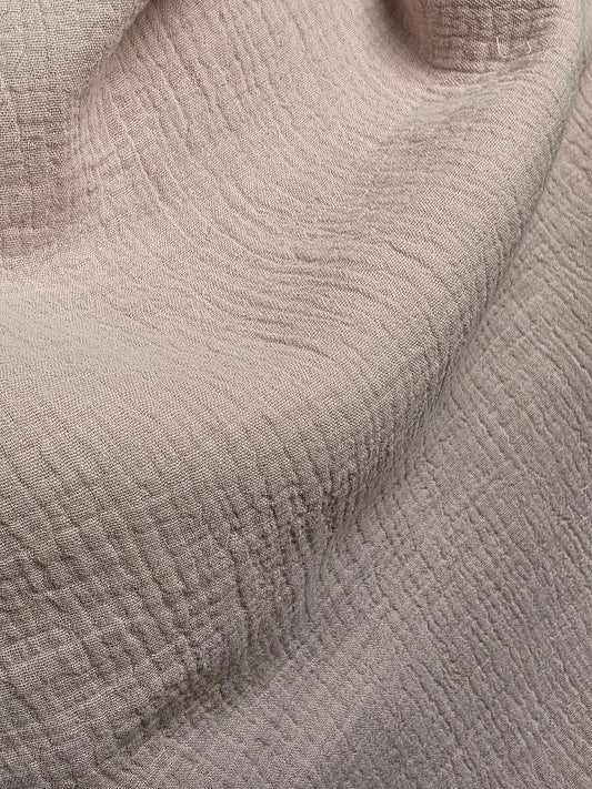 Tissu Gaze de coton - Taupe