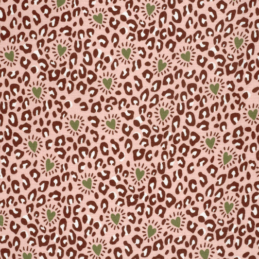 Tissu Gaze de Coton - Panthère Rose Clair
