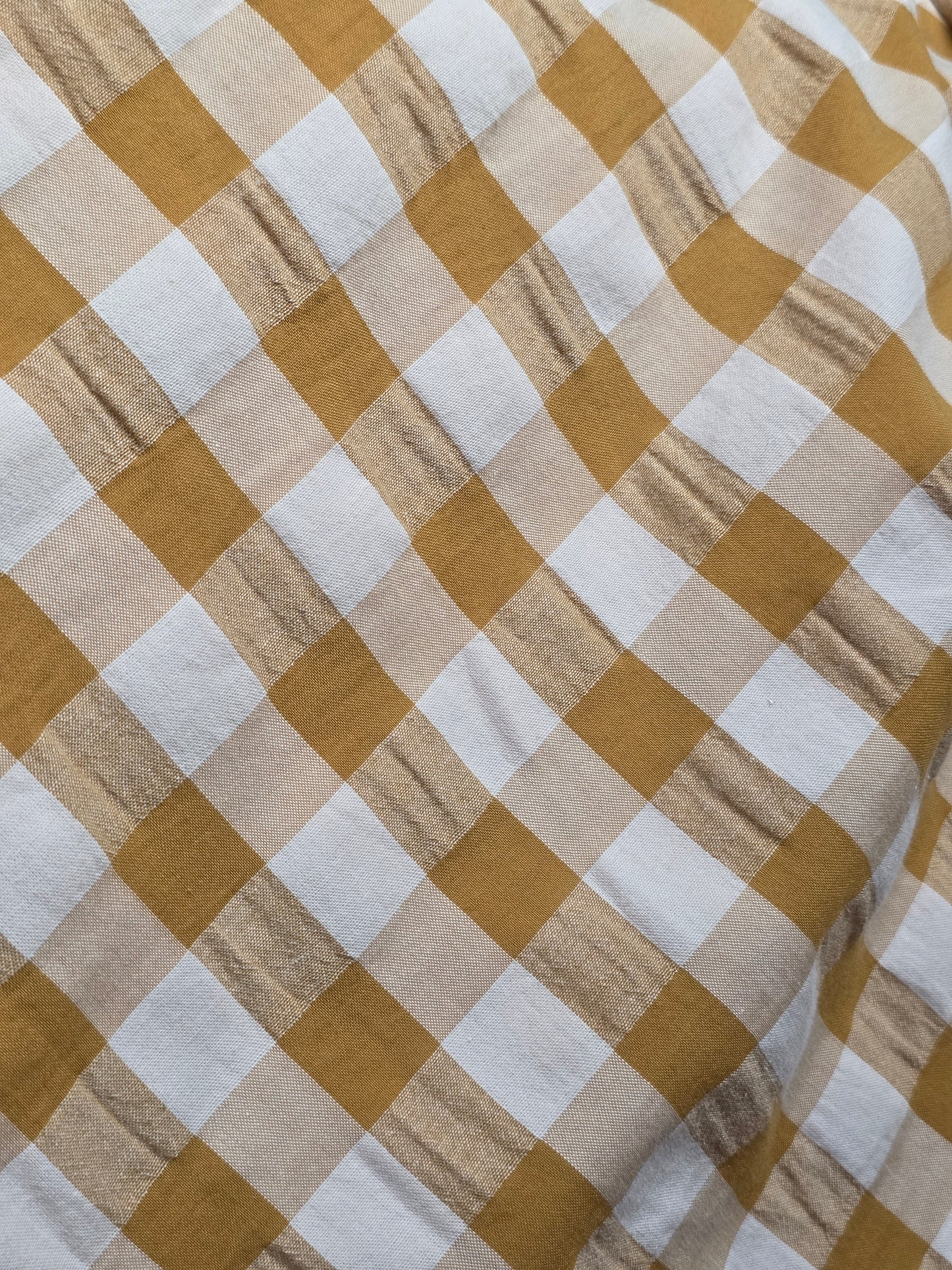 Tissu coton vichy - Camel