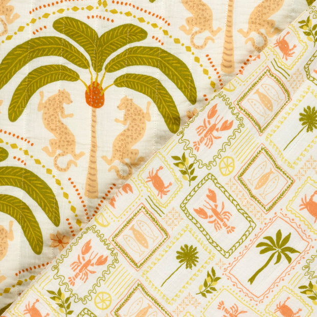 Tissu Double Gaze Matelassé - Tropic