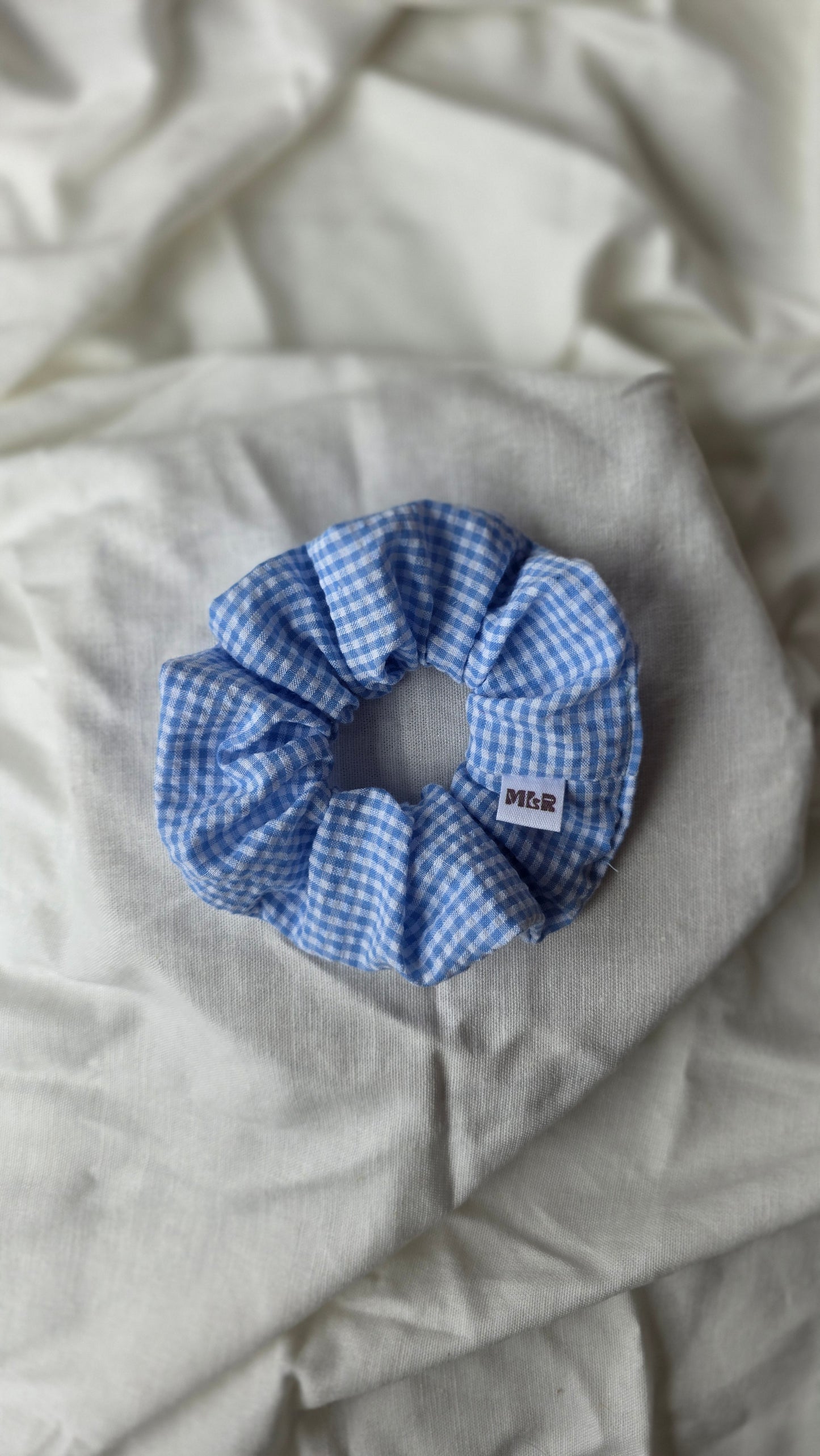 Chouchou vichy bleu