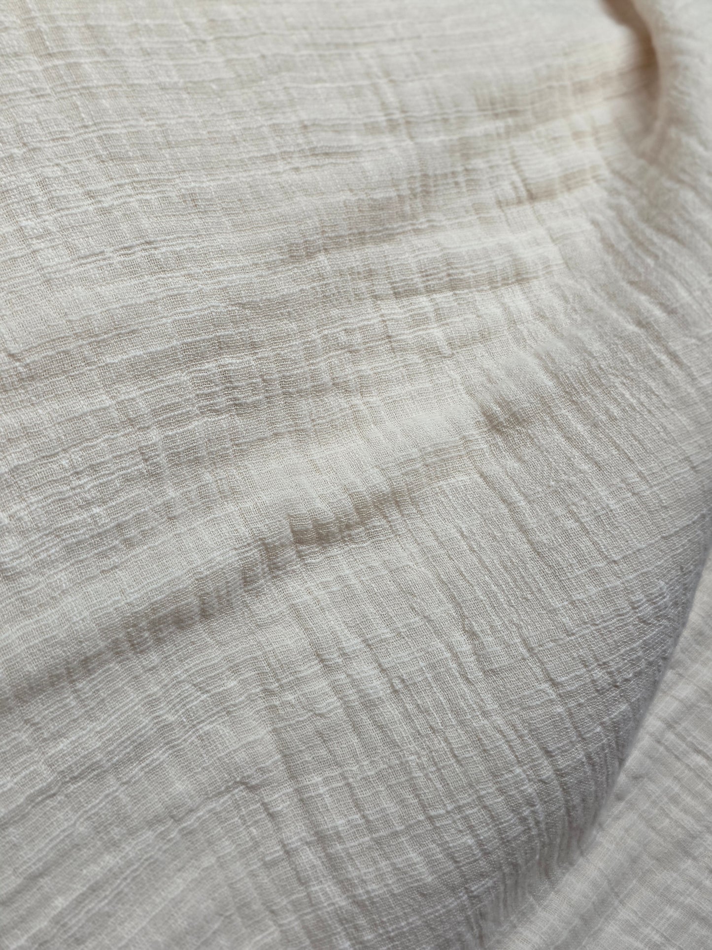 Tissu Coton/Lin - Blanc cassé