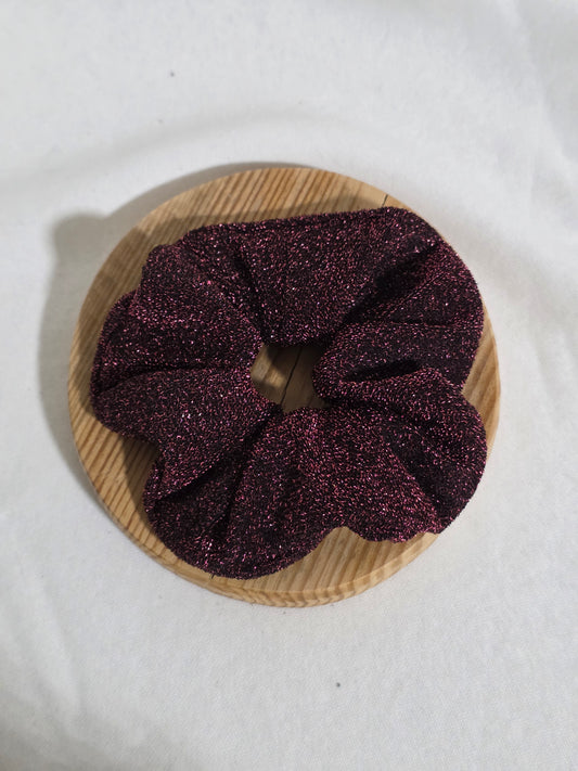 Chouchou paillette bordeaux