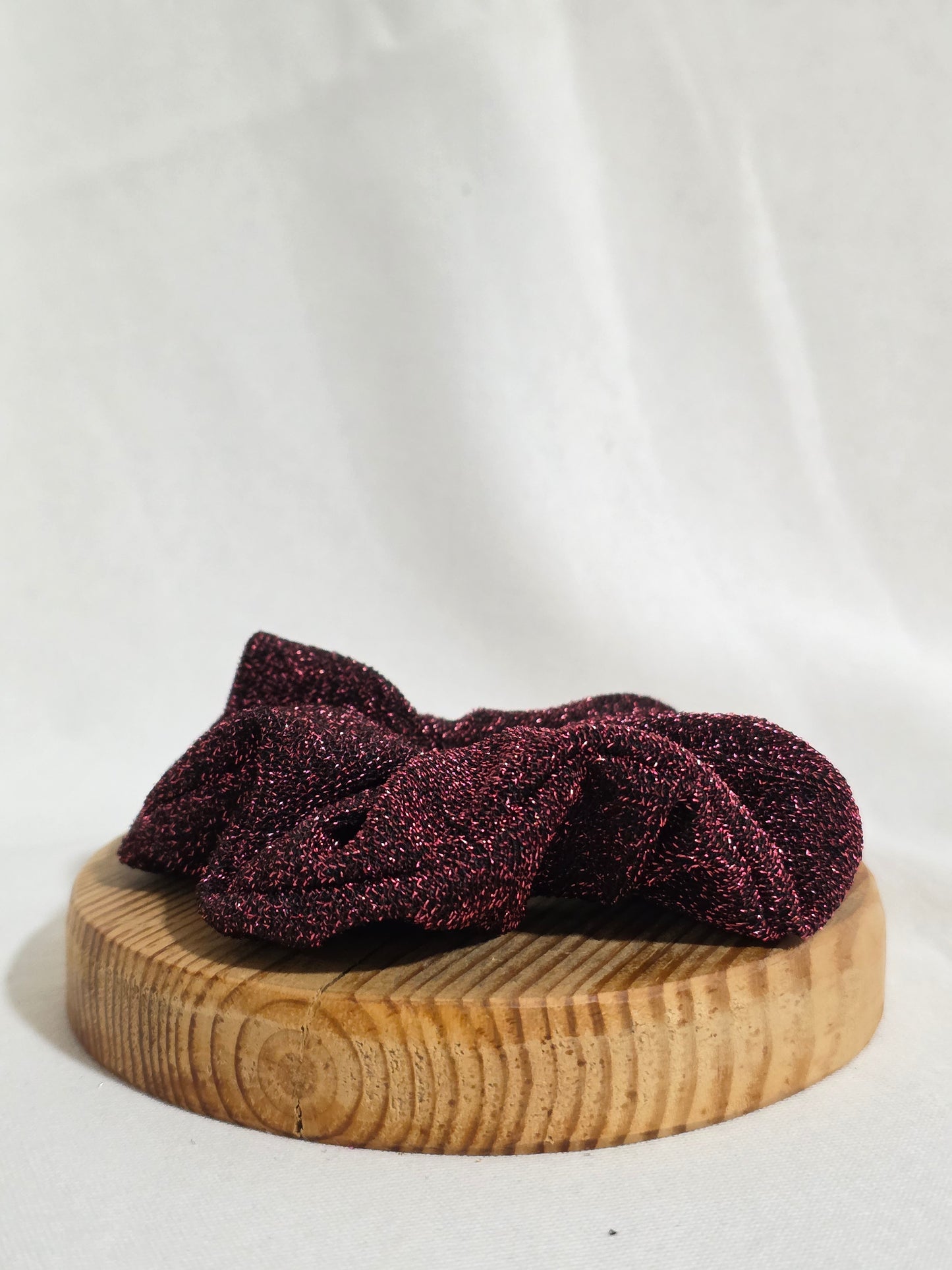 Chouchou paillette bordeaux