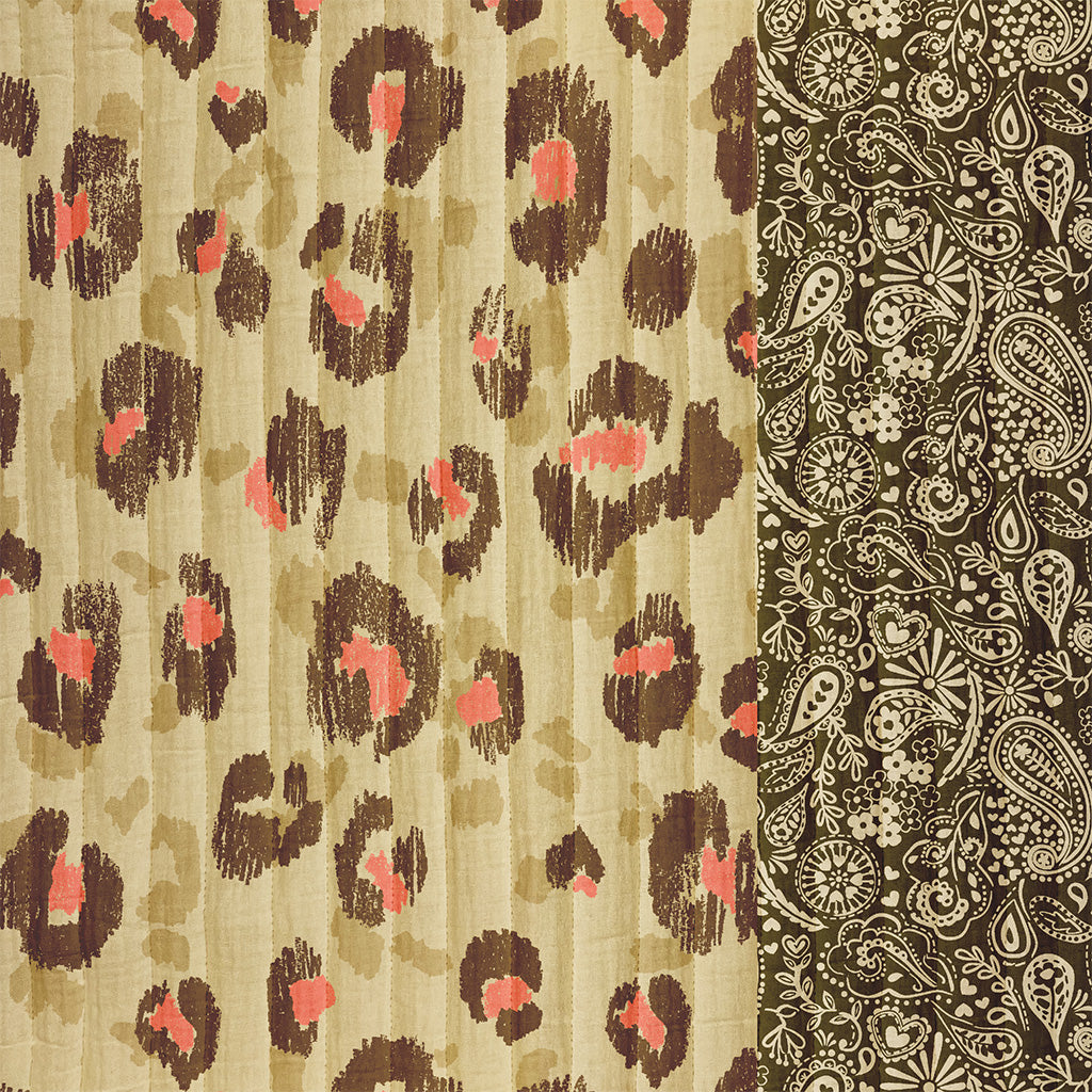 Tissu coton matelassé - Léopard