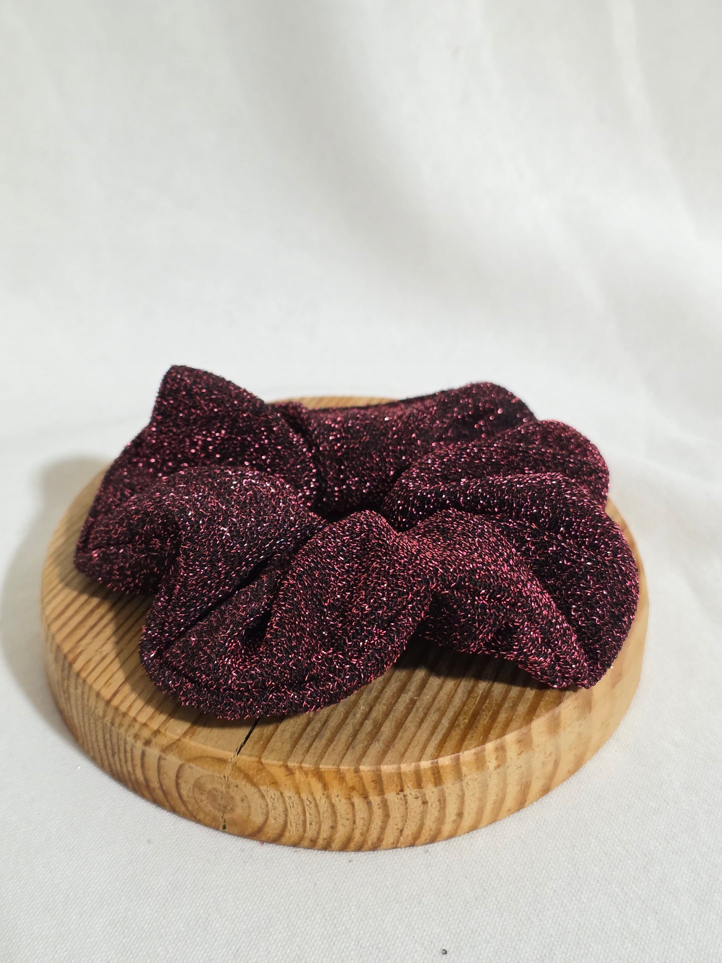 Chouchou paillette bordeaux