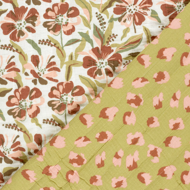 Tissu Double Gaze Matelassé - Savane