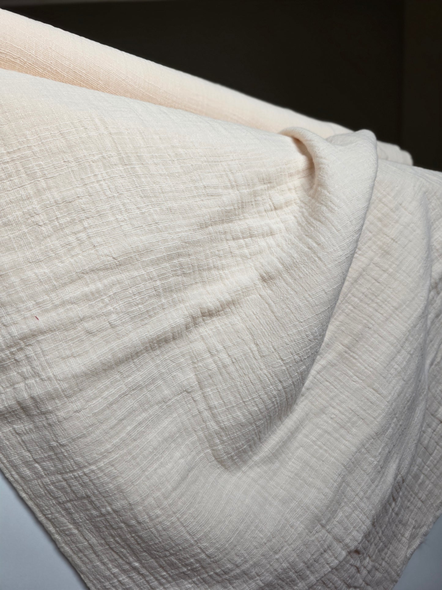 Tissu Coton/Lin - Blanc cassé